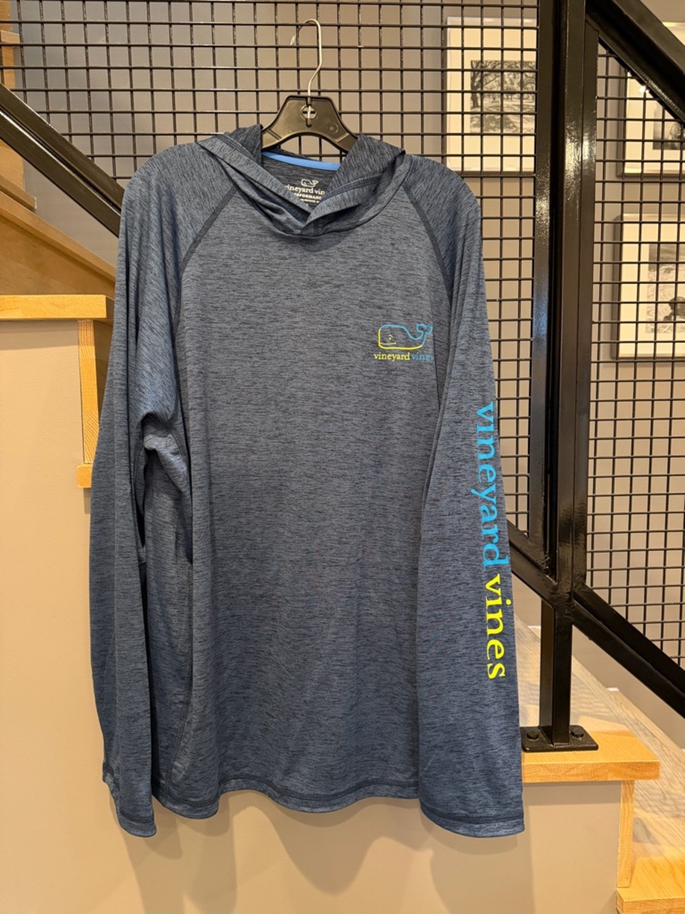 Vineyard Vines Men’s Long-Sleeve Hooded Swim Shirt - Blue